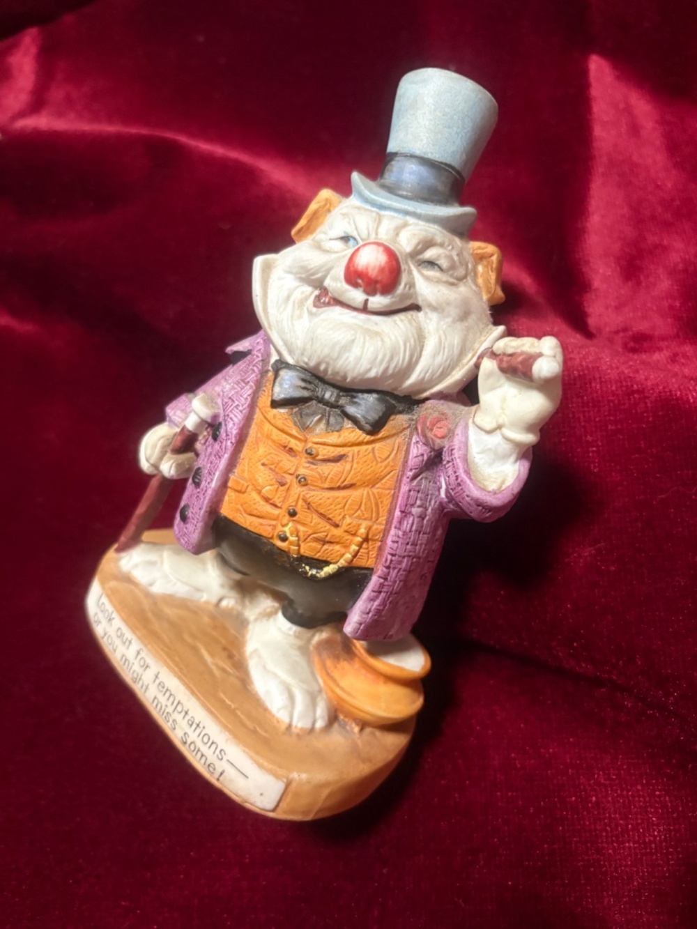 Vintage Anthropomorphic Pig Figurine with Quote - Picture 2 of 6